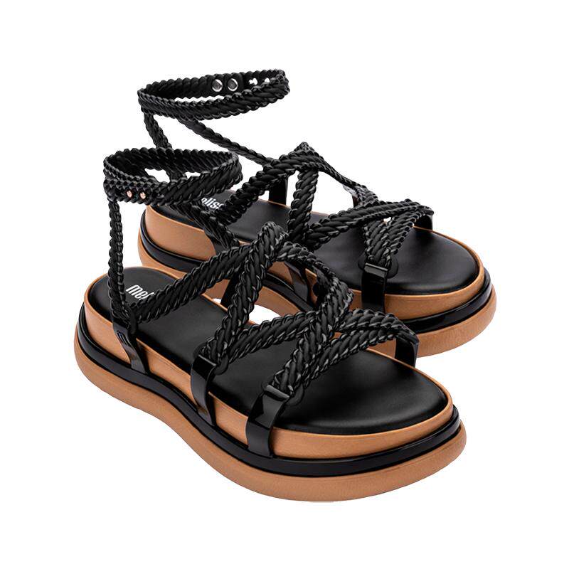 Melissa/梅丽莎新品女士编织户外沙滩度假休闲厚底凉鞋33979