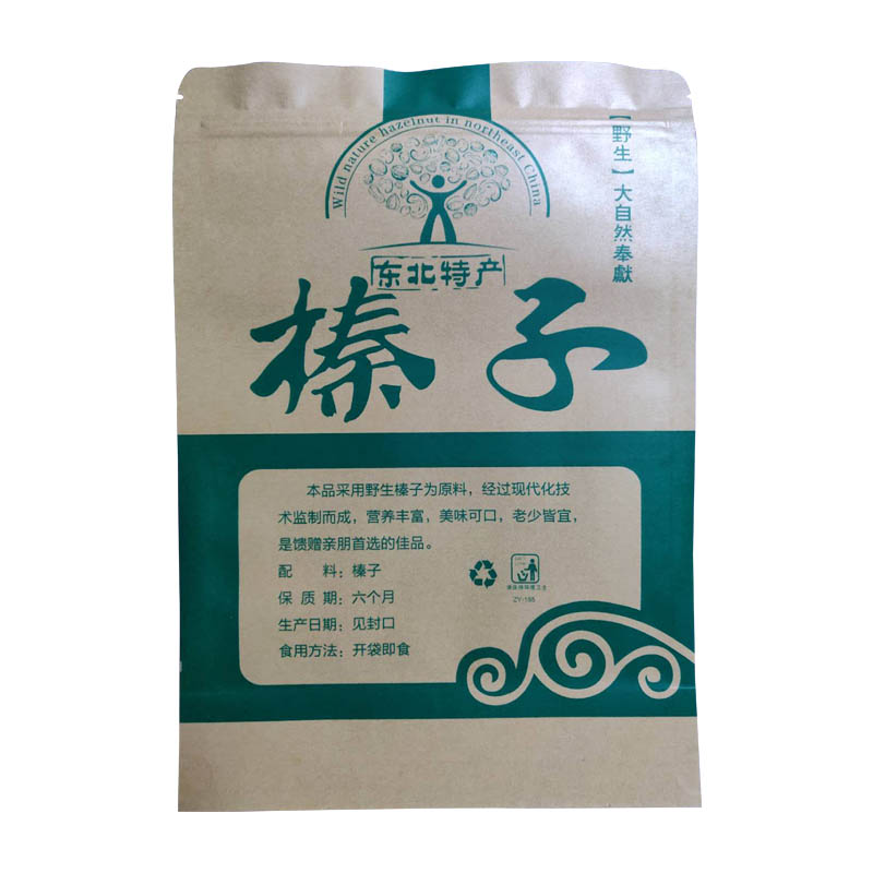 红松牛皮纸自封榛蘑香菇包装袋