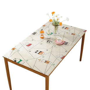 桌布防水防油免洗餐桌垫隔热桌面茶几垫子防烫pvc台布轻奢高级感