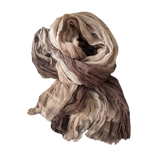 猫之旅店 旅行氛围感神器渐变褶皱长条围巾百搭文艺复古披肩多色