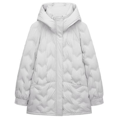 OCHIRLY欧时力连帽压花羽绒外套