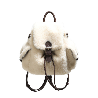 【小优家包包】HOYOZI毛毛绒双肩包包女款单肩斜挎包背包2025新款