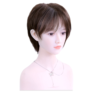 假发全头套女帽子一体夏天薄款中老年女妈妈隐形光头专用短发假发