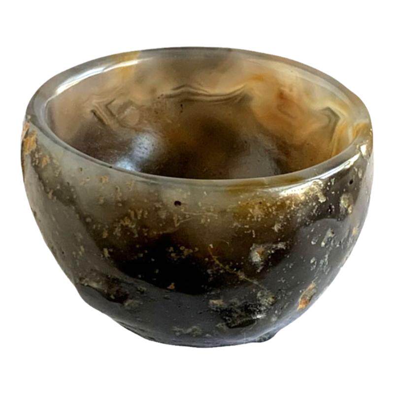 天然玛瑙原石古意小茶碗杯子主
