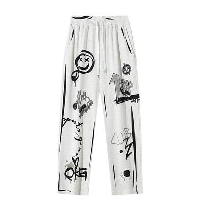 维动霓影花裤子九分男秋季美式