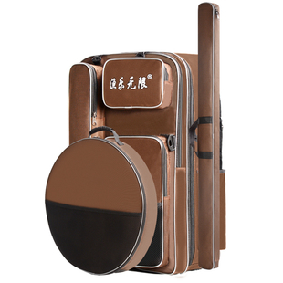 渔具包双层加厚钓鱼椅包加宽鱼竿包防水耐磨双肩背包可拆卸鱼护包