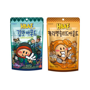 原汤姆农场HBAF芭蜂咸香海苔焦糖盐焗味扁桃仁坚果休闲零食大包装