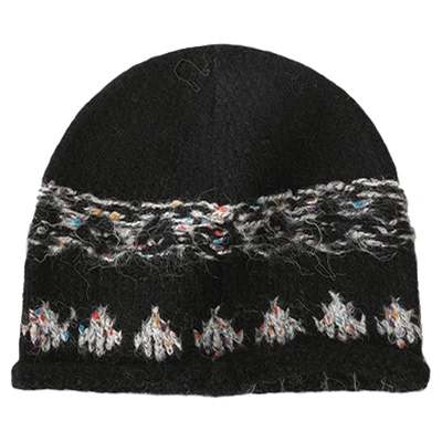 费尔岛羊毛针织帽大头围毛线冷帽