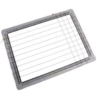 书法刻度尺打格尺无痕尺书法打格器无痕多功能宣纸硬笔钢笔打格线尺竖条状元卷扇形画线软尺钢尺考研A4纸线尺