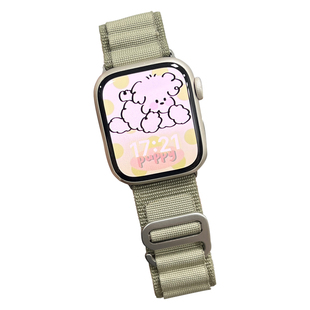 适用苹果手表S9表带高山回环applewatch运动创意iwatch8SE7男女款