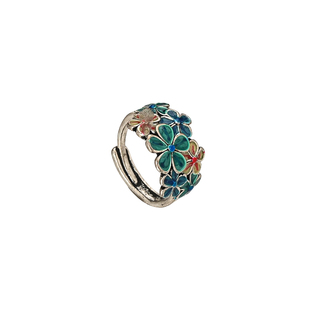 Vintage古着 Enamel flowers戒指