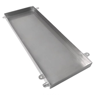 空调外机接水盘带排水管不锈钢1-1.5P滴水槽长方形外机托盘积水盘