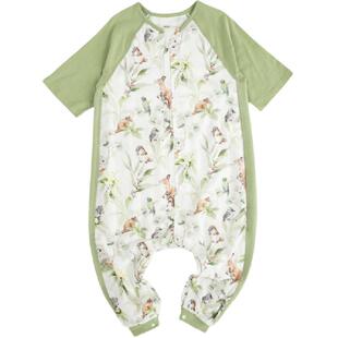 安旦婴儿睡袋春夏款竹棉纱布四季通用款儿童睡袋宝宝防踢被