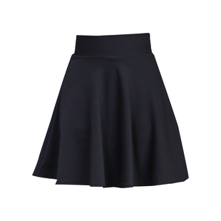 白色半身裙女春秋短裙松紧高腰显瘦广场舞裙防走光水兵舞半截群子