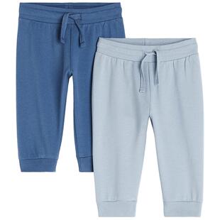 HM童装男婴春季舒适棉质2件装休闲运动裤慢跑裤0594177