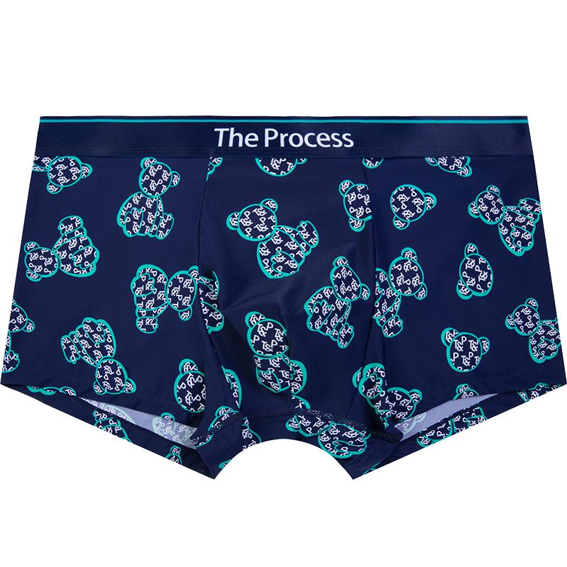 TP卡通新款男内裤柔软面料透气速干运动大码短裤平角裤头潮流盒装