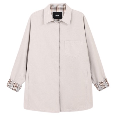 女士纯棉做旧风衣外套