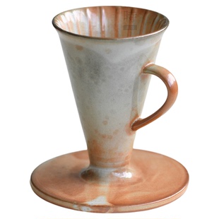 志野陶系列｜创意V30陶瓷手冲咖啡滤杯耳式把手锥形咖啡过滤器具