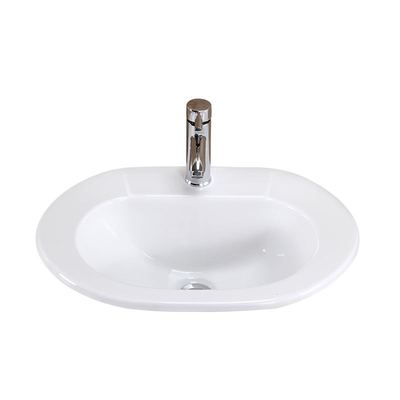 半嵌入式椭圆形双孔包邮陶瓷盆