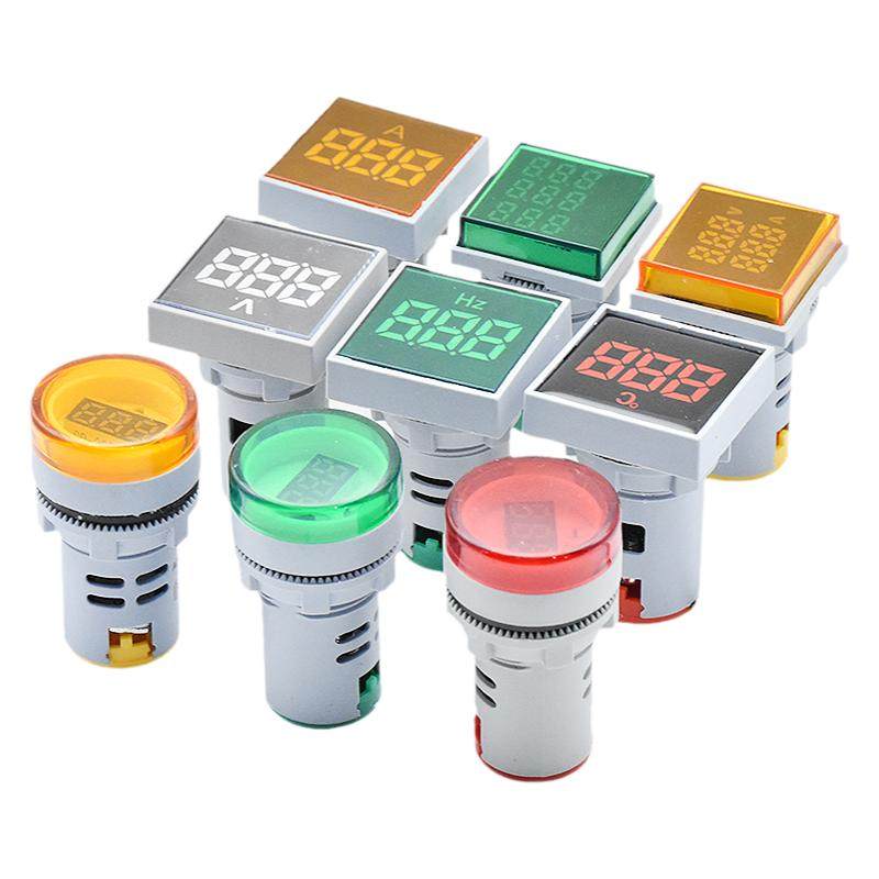 LED数显22mm电压表交直流电源信号指示灯电流频率温度赫兹功率表