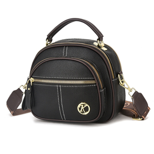 女士小包包时尚大容量多层多拉链女包通勤软皮多隔层多单肩斜挎包