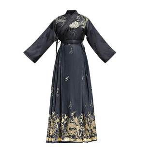 新中式马面裙汉服男款套装中国风刺绣交领武侠帅气演出服古装明制