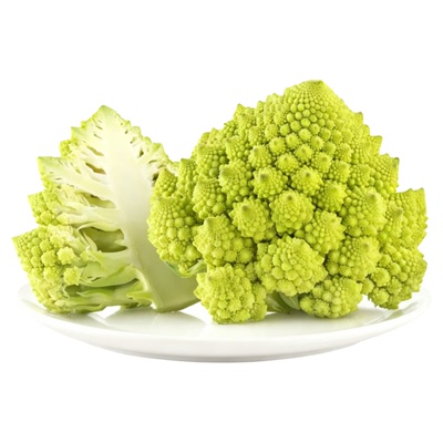 宝塔花菜新鲜蔬菜罗马花椰菜西餐酒楼饭店特色食材带叶子