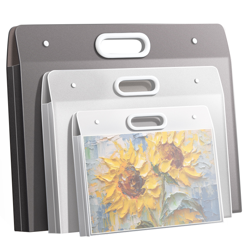 画画收纳册4k素描绘画8k画纸画稿画夹美术作品集文件资料册a2画作收纳袋子a3透明海报油画儿童奖状收集册