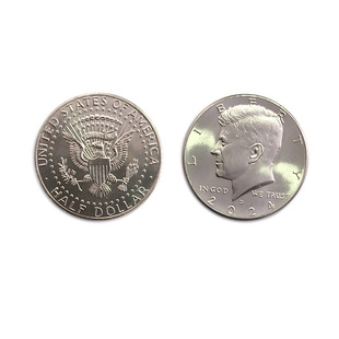 北方魔术美金50美分Half Dollar硬币真币 手法练习近景魔术道具