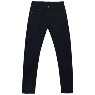 秋季纯黑九分牛仔裤欧美直筒宽松百搭休闲黑色修身小脚裤男秋冬款