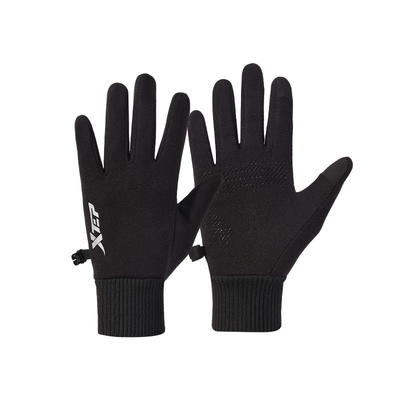 特步骑行手套男新款冬季加绒保暖