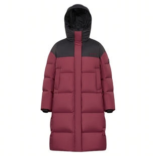 波司登冬季时尚运动男女同款跳跃拼色撞色中长款加厚保暖羽绒服