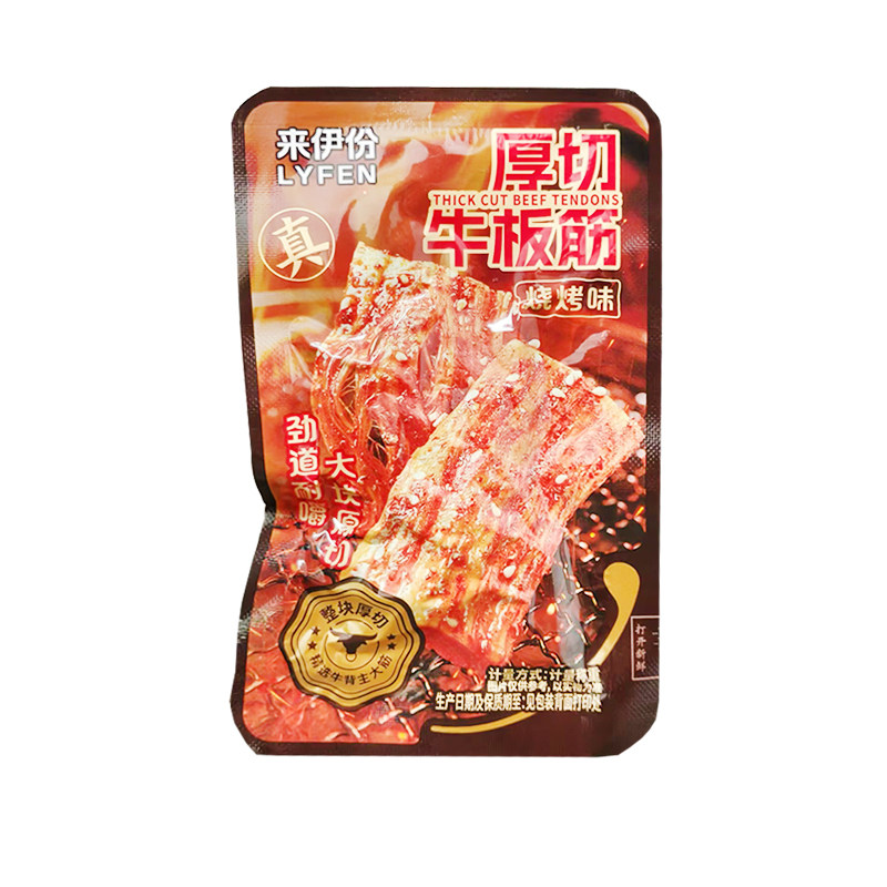 来伊份厚切牛板筋500g烧烤香辣