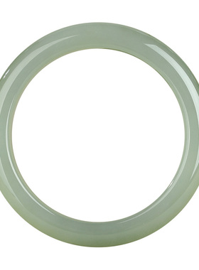 和田玉手镯女款玉镯子冰油青