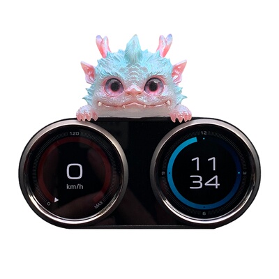 适用于小米su7仪表盘庇护龙摆件