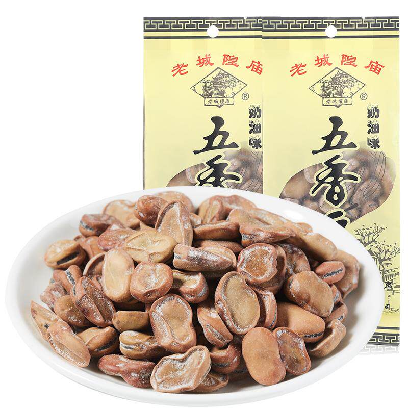 上海特产老城隍庙奶油味五香豆老字号奶油五香蚕豆茴香豆180g*5袋