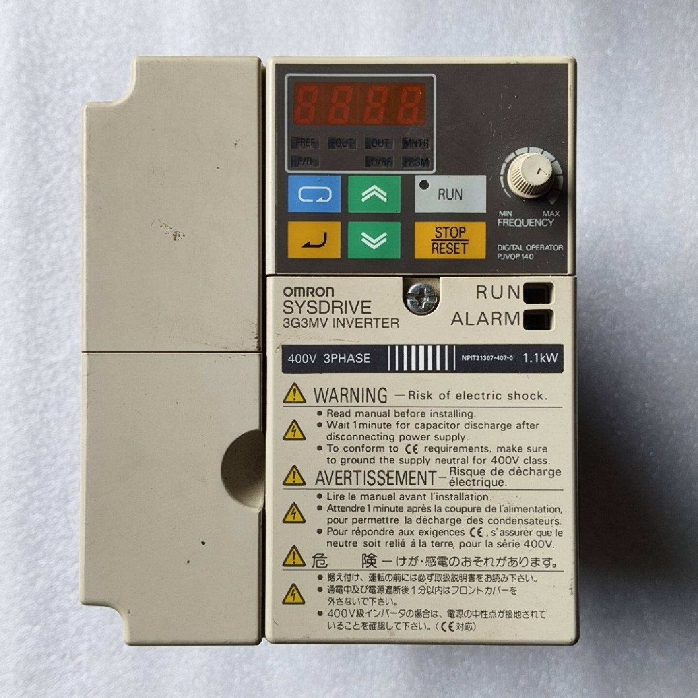 议价欧姆龙变频器,3G3MV-A4007,1.1kW原装拆机功能