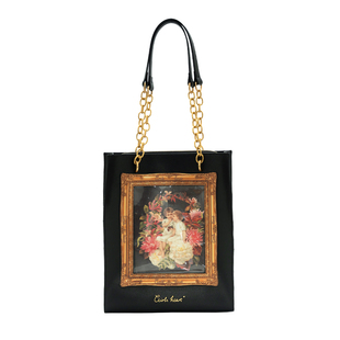 少女心球原创正版油画文艺复古痛大容量通勤百搭高级感托特单肩包