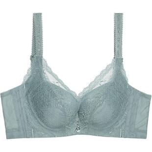 汕头夏娃之秀内衣蕾丝薄款甜美透气按摩调整型胸罩聚拢上托文胸