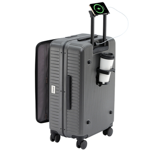 多功能侧开盖铝框登机箱20寸行李箱大容量旅行箱24寸学生密码箱子