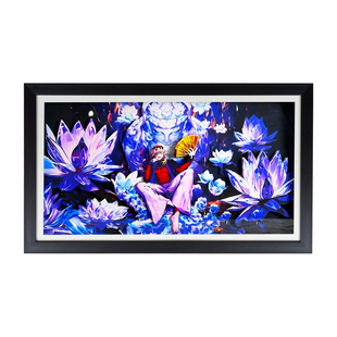 鬼灭之刃童磨3D立体画动漫周边卧室玄关客厅桌摆装饰画礼物挂画