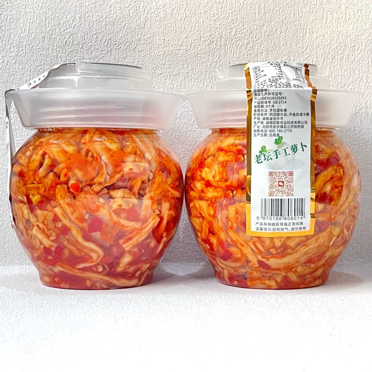 本味道一老坛脆萝卜条湖南特产酱腌菜下饭菜开胃爽口咸菜瓶装450g