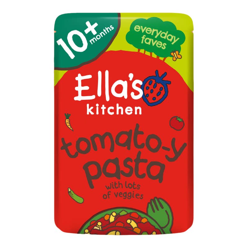 Ella's Kitchen 进口英国婴幼儿有机蔬菜番茄意大利面蓉190克辅食