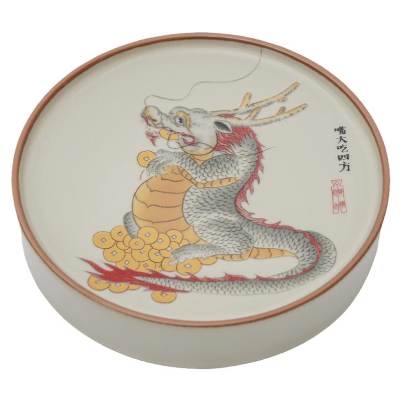 实心汝窑杯垫壶承摆件防烫圆形