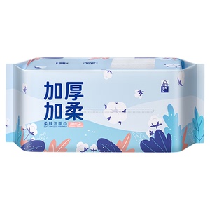 恩芝柔肤洁面巾80抽洗脸巾绵柔巾干湿两用加厚擦脸卸妆巾大尺寸