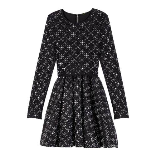 季末7折Maje博主同款2025秋冬新款女装法式仿钻饰收腰针织连衣裙