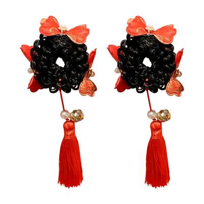 中国风汉服配饰古风流苏儿童假发