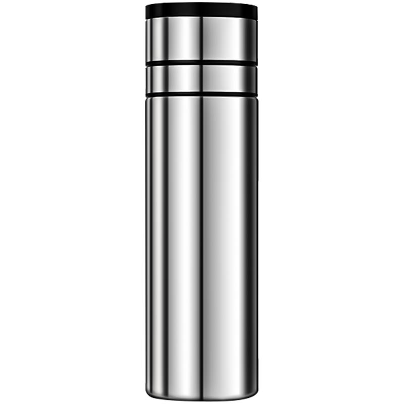 一键速开保温杯男款大容量不锈钢水杯车载便携泡茶杯茶水分离杯子