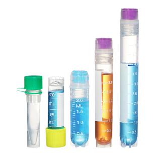 塑料冻存管带垫圈无菌PP材质螺口防漏带刻度0.5/1/1.5/1.8/5/7/10/20ml冷冻PC无菌液氮气样品管分装瓶样品瓶