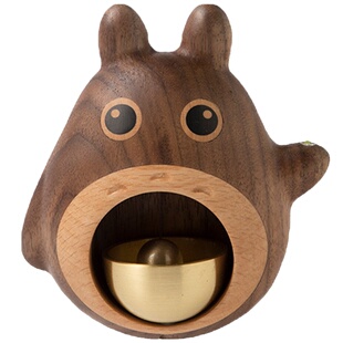 黑胡桃木铃铛新家乔迁礼物搬家新居礼品门上挂件装饰入户提醒风铃